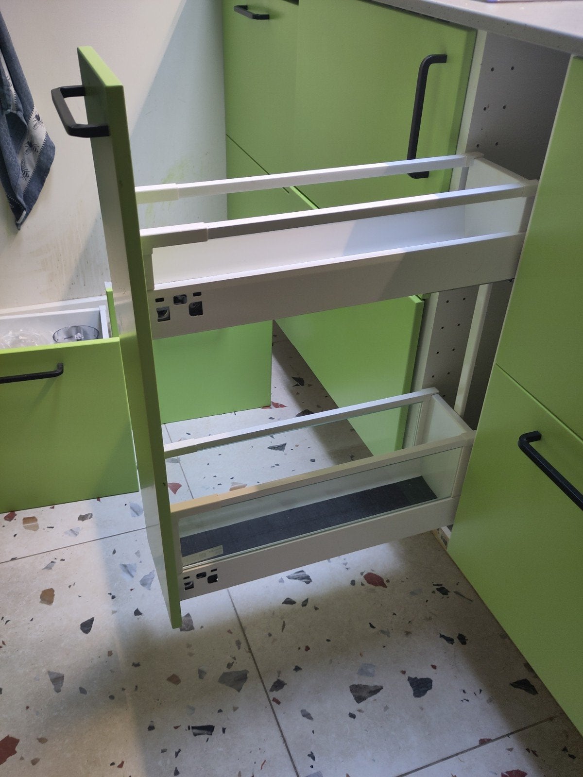 Uittrekbare Keukenlade  van Ikea metod 20 cm breed., Huis en Inrichting, Ophalen, Minder dan 50 cm, Wit, Zo goed als nieuw