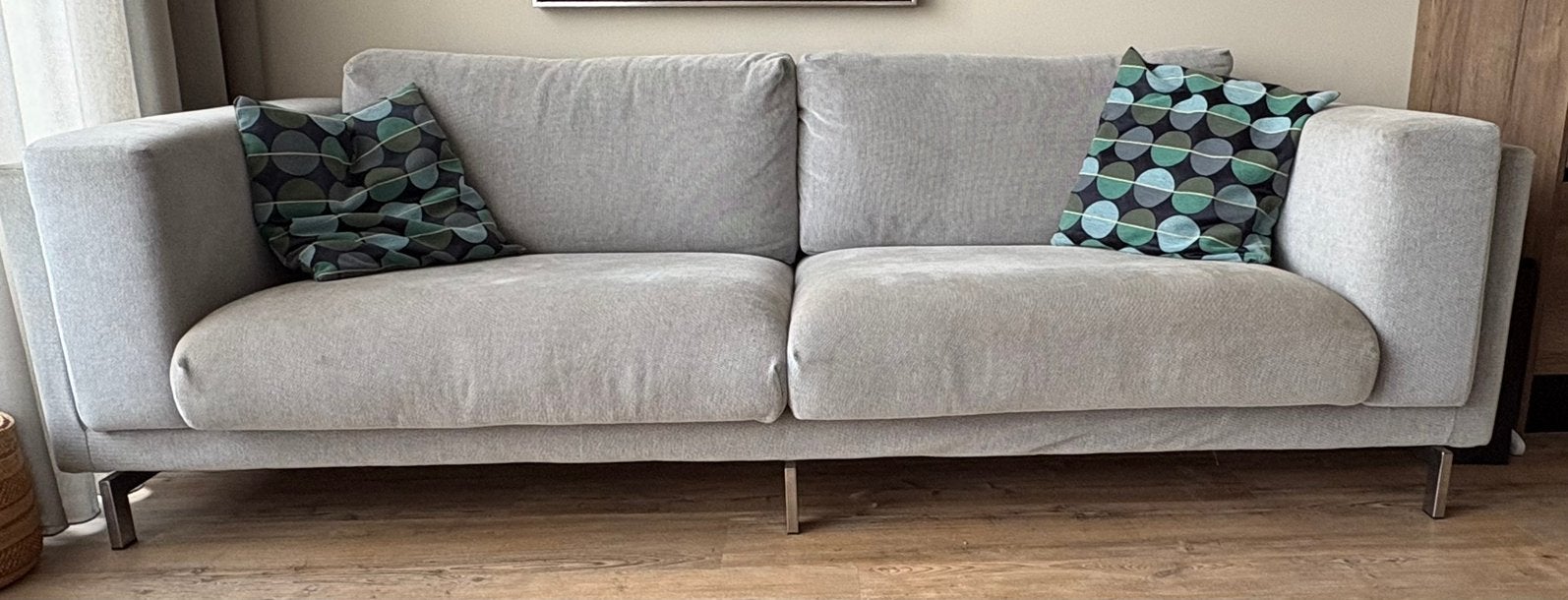 Licht grijze bank IKEA, Huis en Inrichting, Ophalen, 250 tot 300 cm, Gebruikt, Driepersoons