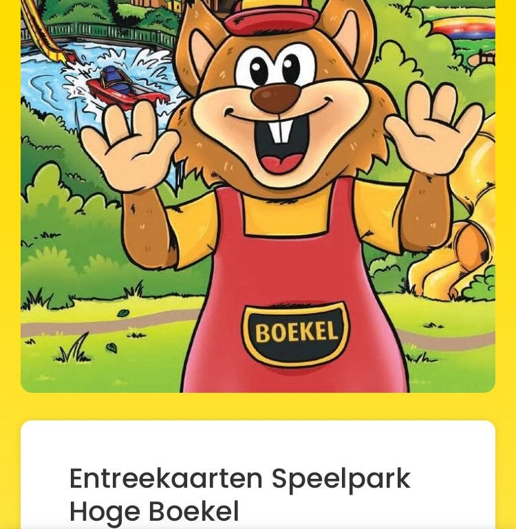 1 entreekaartje voor hoge boekel, t/m 18 oktober geldig, Tickets en Kaartjes, Eén persoon, Ticket of Toegangskaart