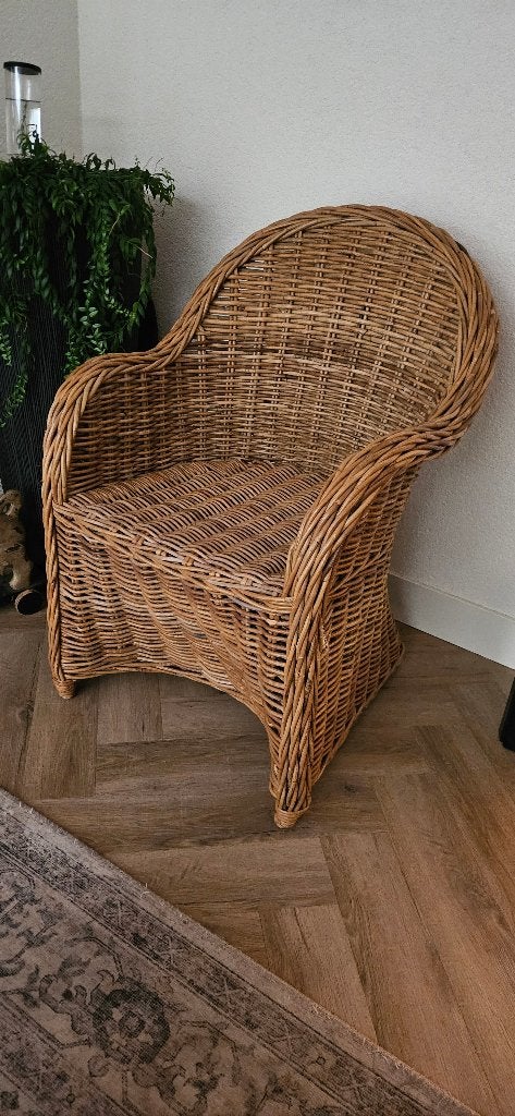 rotan stoel BxDxH  55x64x90cm, Bruin, Riet of Rotan, Ophalen of Verzenden, Zo goed als nieuw