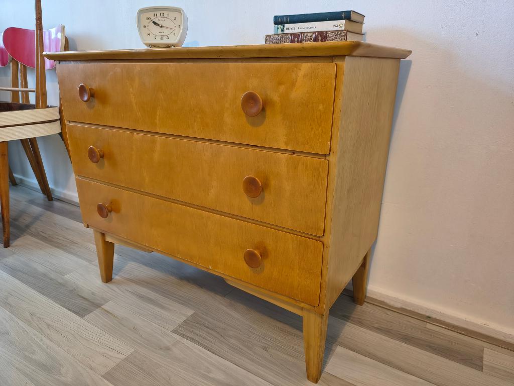 Vintage Zweedse Ladekast — Jaren 60 —  Mid-Century, Onbekend, Grenenhout, Zo goed als nieuw, Onbekend