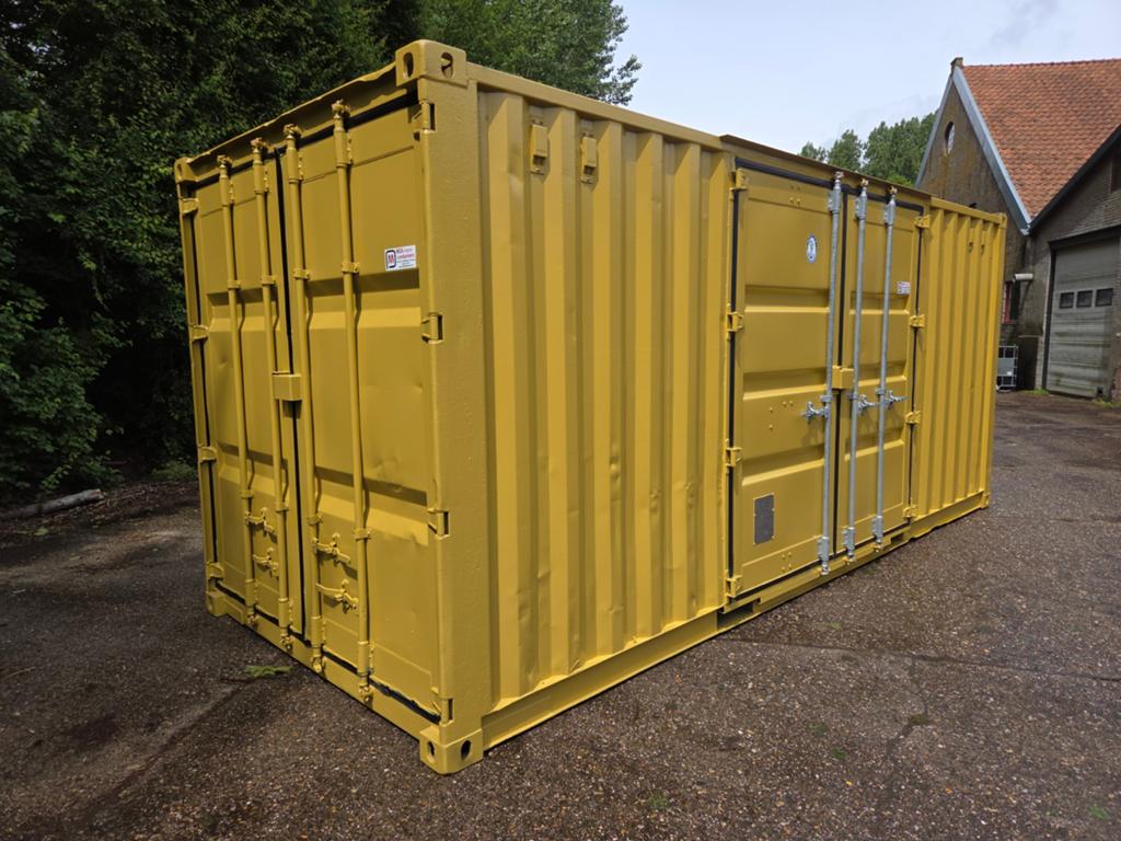 20 ft zeecontainer met extra zijdeuren nieuwbouw, Ophalen of Verzenden
