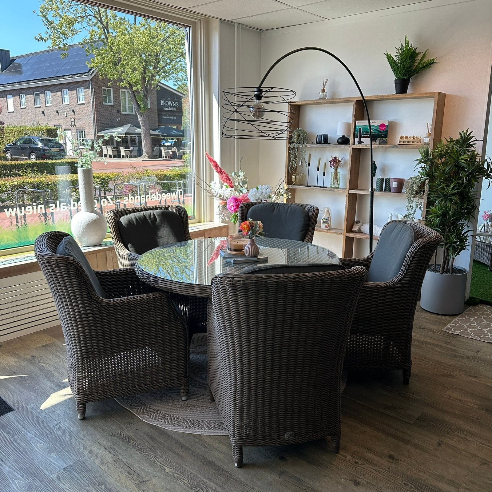 4 Seasons Outdoor (4SO) Tuinset – 5 Stoelen – Ø130 cm, Tuin en Terras, Gebruikt, ., Ophalen of Verzenden, .