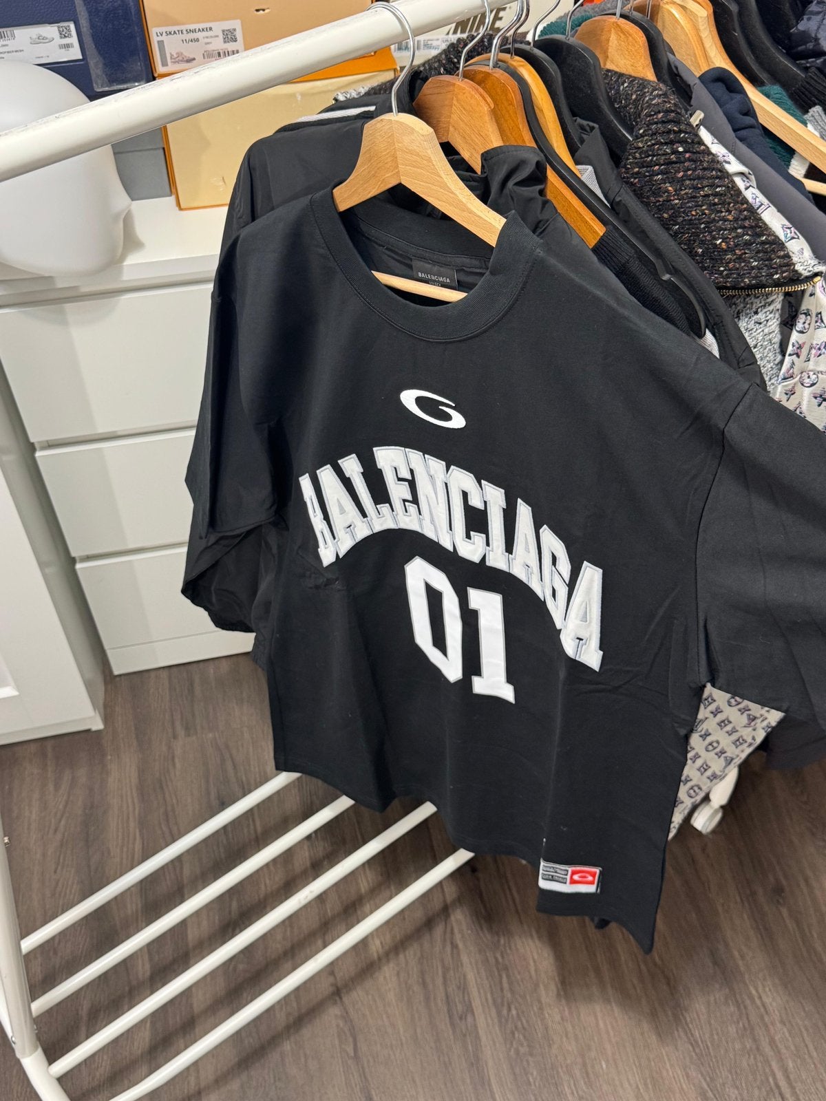 Balenciaga Basketball Series oversized T-shirt zwart, Kleding | Heren, T-shirts, Ophalen of Verzenden, Nieuw, Zwart