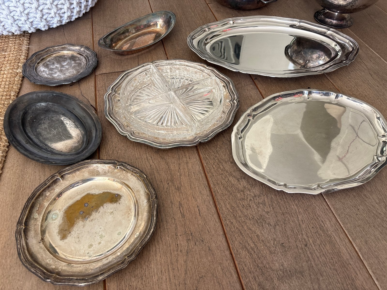 Diverse Zilveren Schalen en Dienbladen Collectie, Ophalen of Verzenden, Zilver