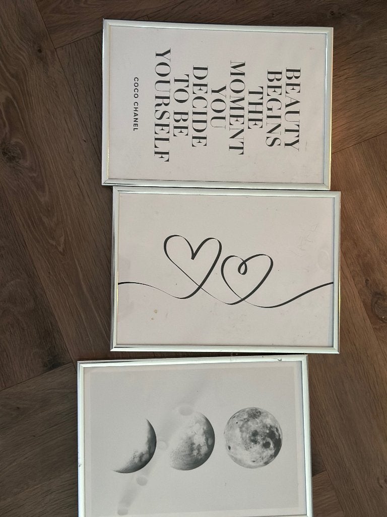 3 foto lijsten, Minder dan 50 cm, Metaal of Aluminium, Ophalen of Verzenden, Zo goed als nieuw