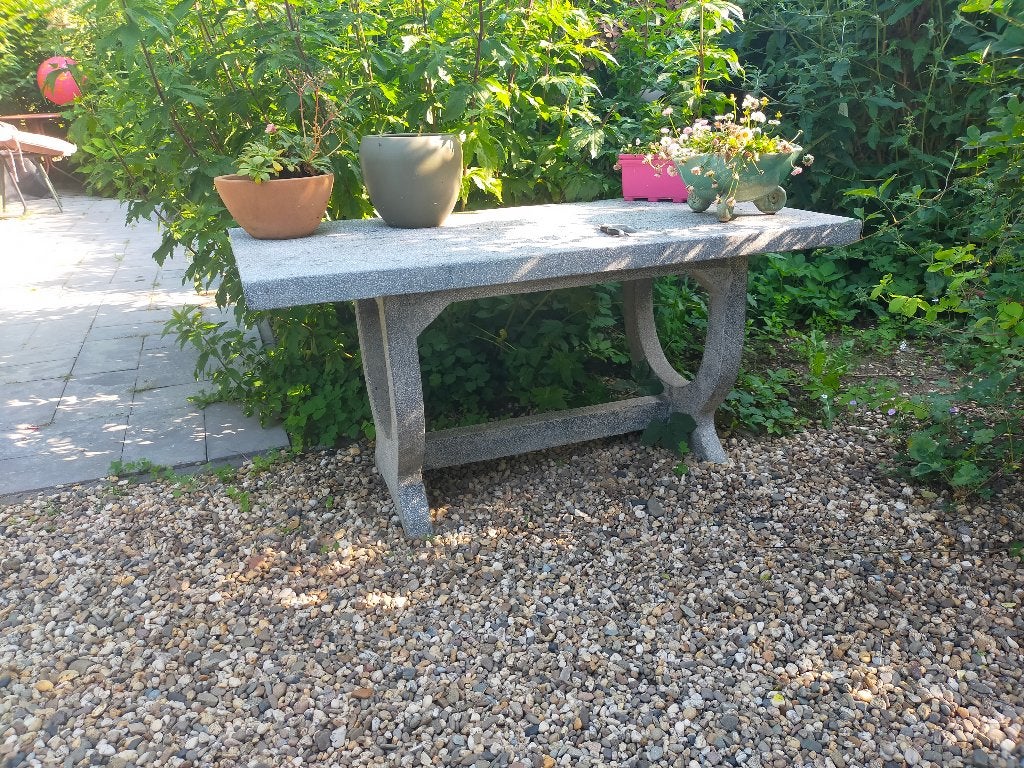 Granito tuin tafel onderstel, Ophalen, Gebruikt, Rechthoekig, Overige materialen
