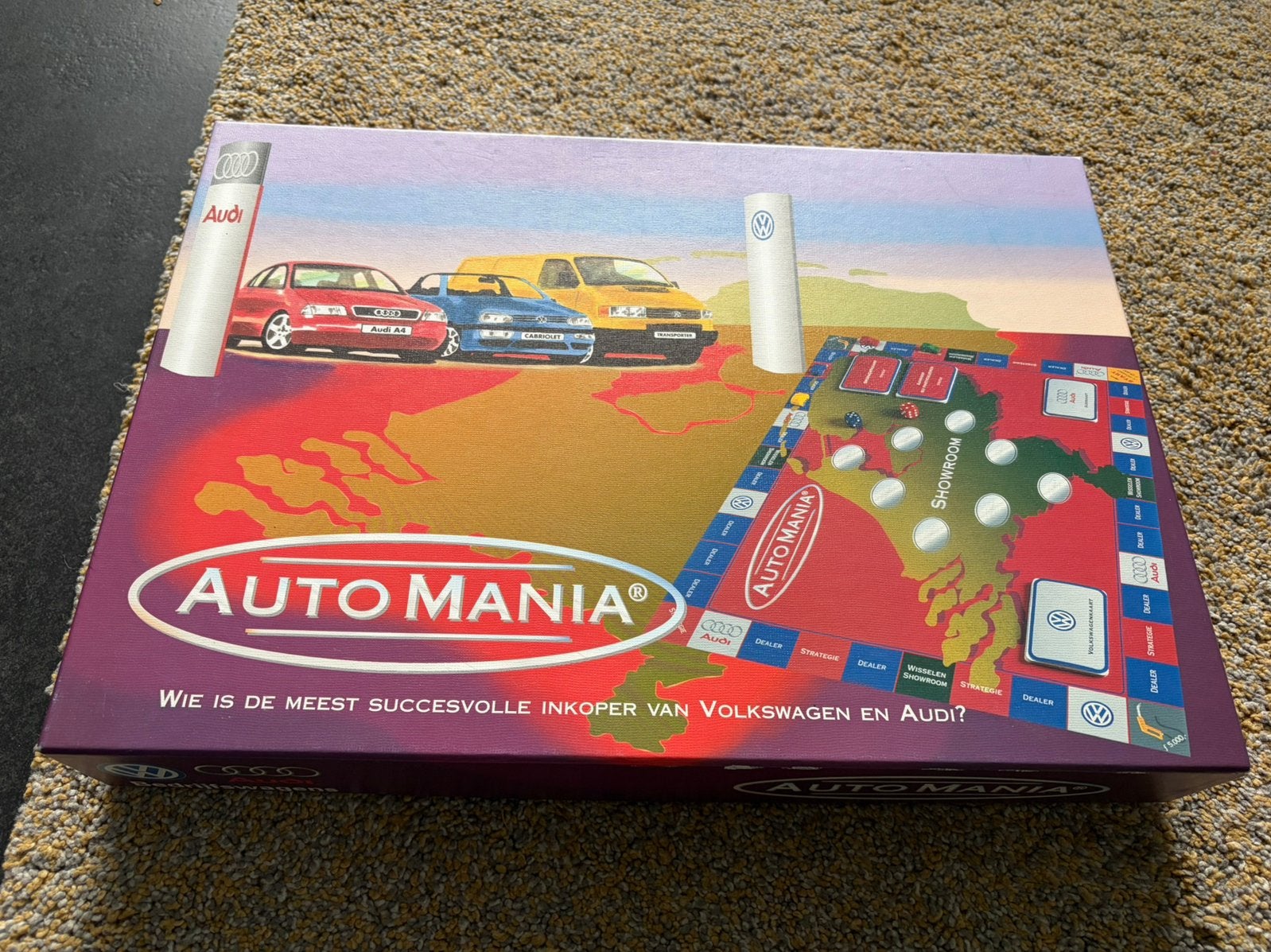 Automania bordspel. Audi - Volkswagen bordspel. Vintage, Ophalen of Verzenden, Zo goed als nieuw