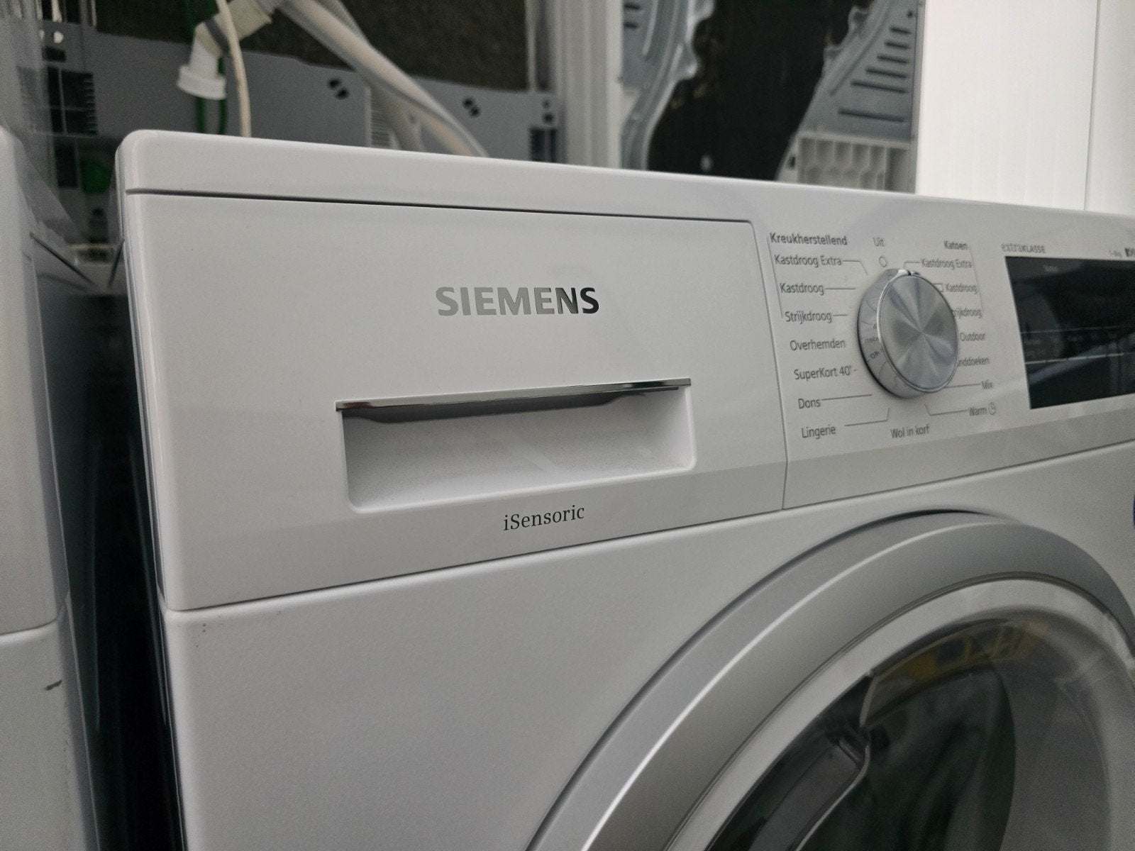 Prachtige Siemens was- en droogset! 8KG! Garantie! Witgood✅️, 1200 tot 1600 toeren, Siemens, 8 tot 10 kg, Refurbished