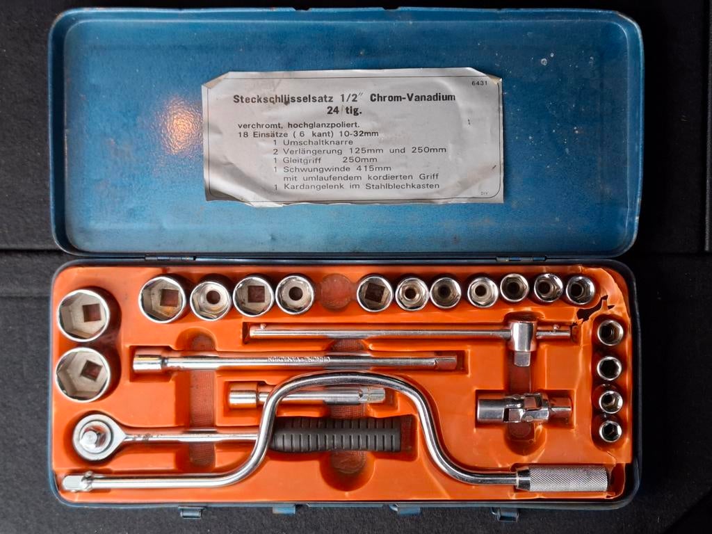 Bijna compleet doppenset ⅓inch, Ophalen