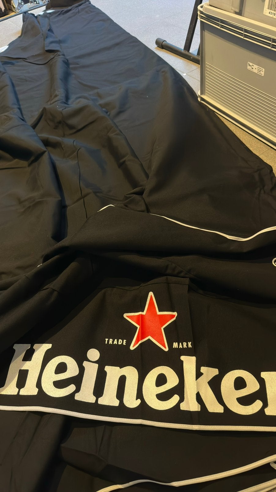 Heineken Carla Parasoldoek zeil 5x5 mtr. Zwart, Overige typen, Nieuw, Ophalen of Verzenden, Waterdicht