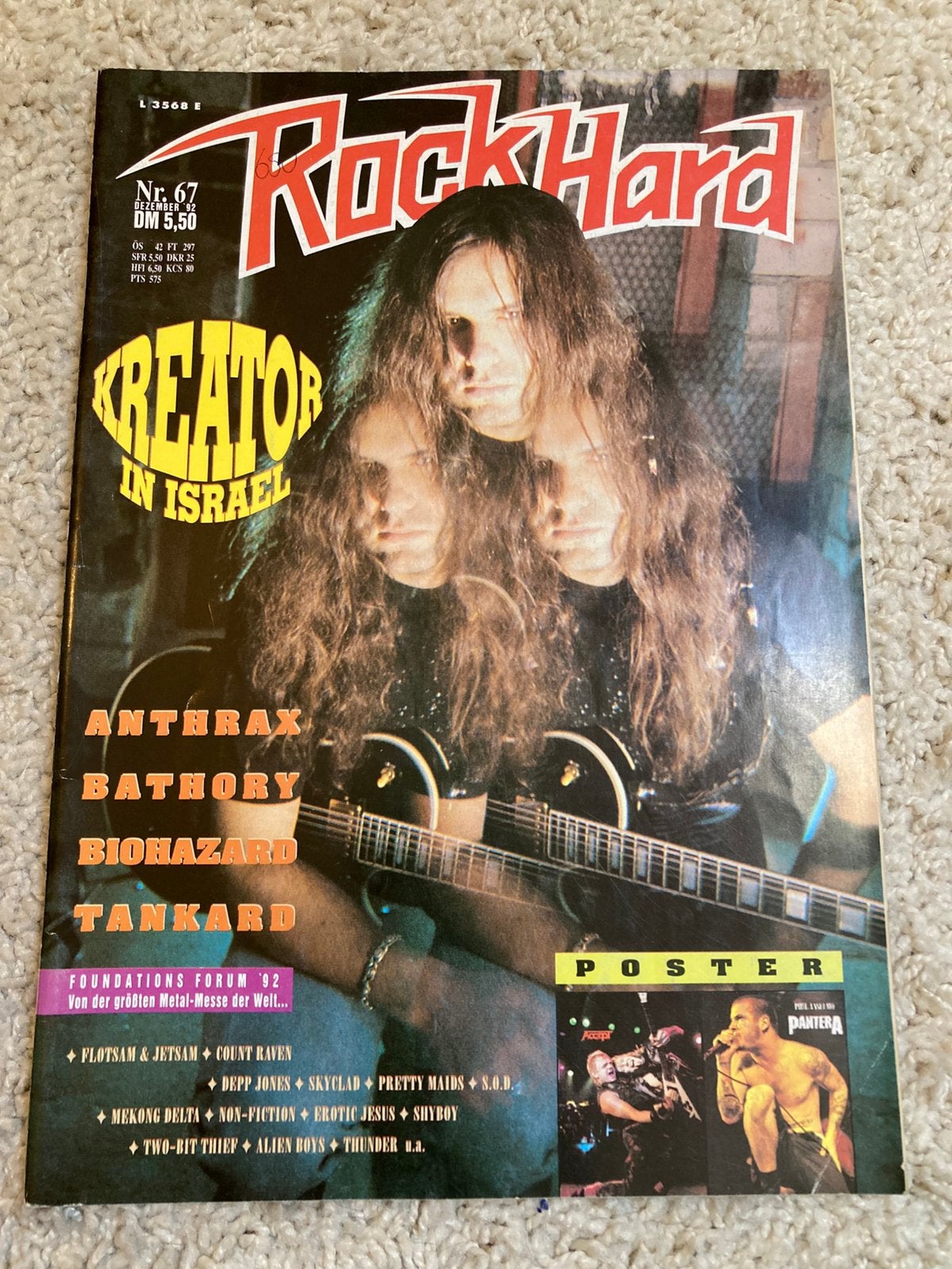 ROCK HARD 1992 KREATOR Anthrax BIOHAZARD Tankard BATHORY, Ophalen of Verzenden, Zo goed als nieuw, Muziek, Film of Tv