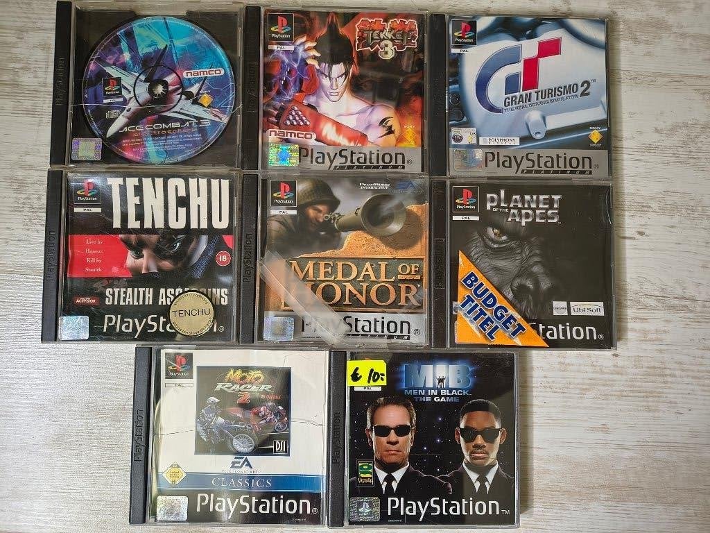 8 playstation 1 spellen, Gebruikt, Verzenden, 1 speler, Vanaf 3 jaar