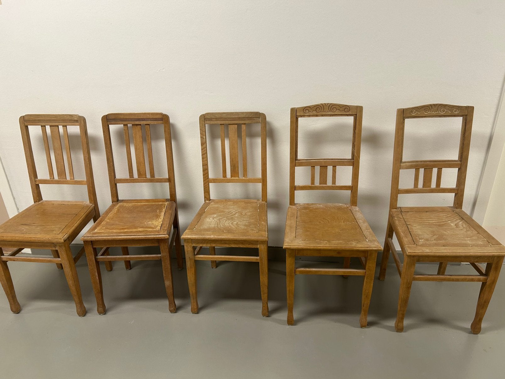 5 stoelen Jugendstil / Art Nouveau jaren 20 of 30., Ophalen