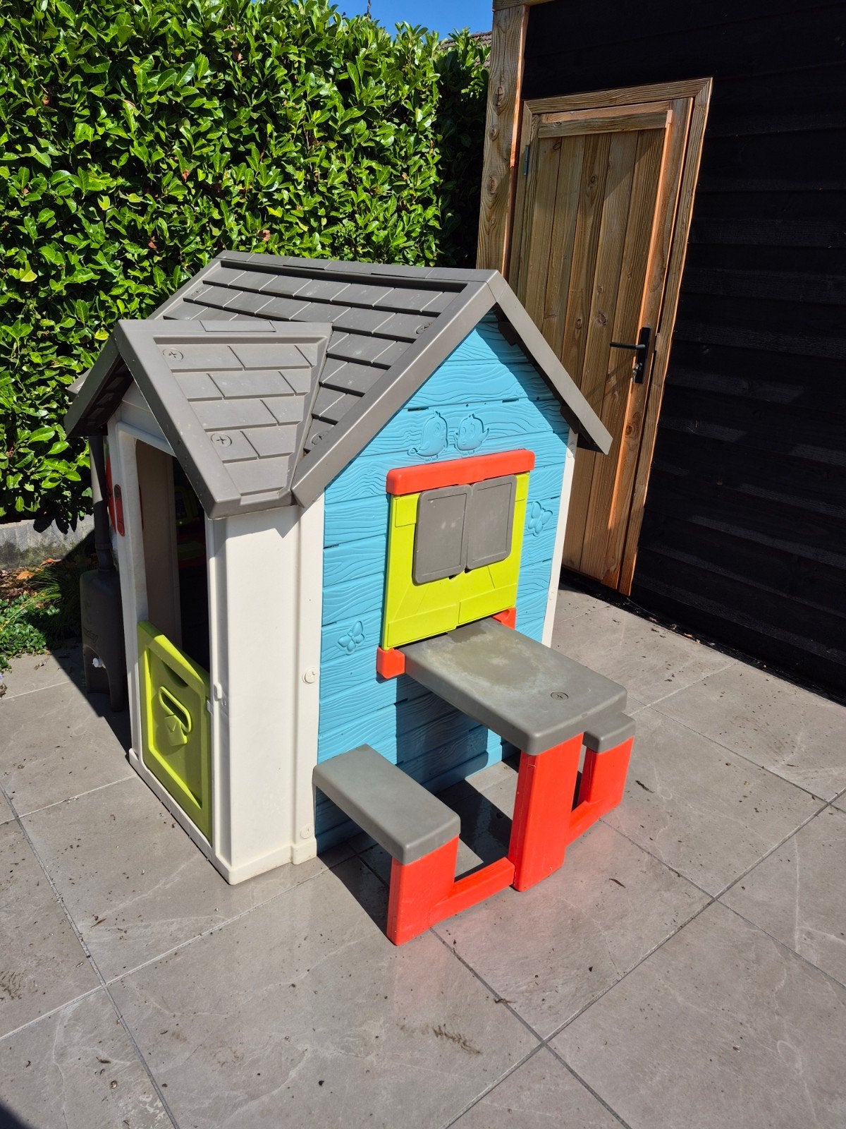 Smoby Chef House Speelhuis met Picknicktafel en Regenton, Ophalen