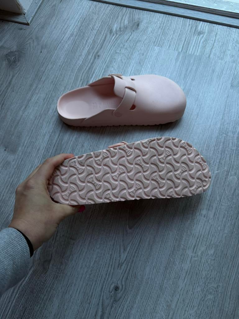 Roze Birkenstock klompen, Ophalen of Verzenden, Zo goed als nieuw, Roze, Slippers