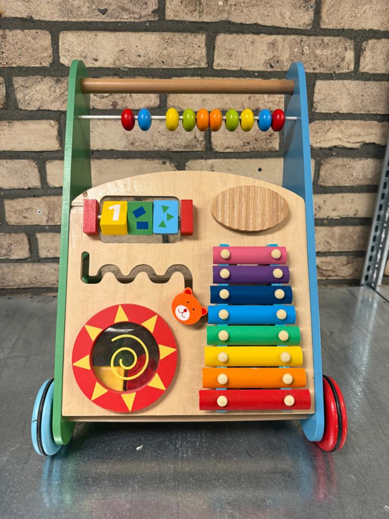 Houten Loopwagentje / Looptrainer met Activiteiten, Ophalen of Verzenden, Gebruikt, Overige typen, Met geluid