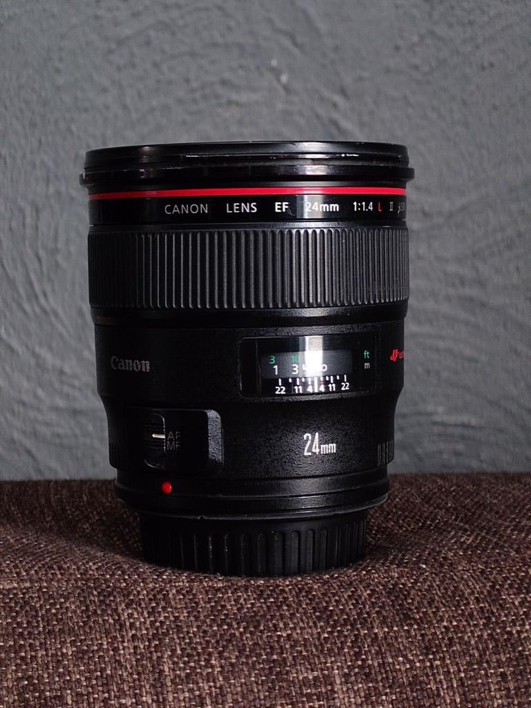 Canon EF 24mm f/1.4L II USM lens, Audio, Tv en Foto, Fotografie | Lenzen en Objectieven, Ophalen, Gebruikt, Groothoeklens