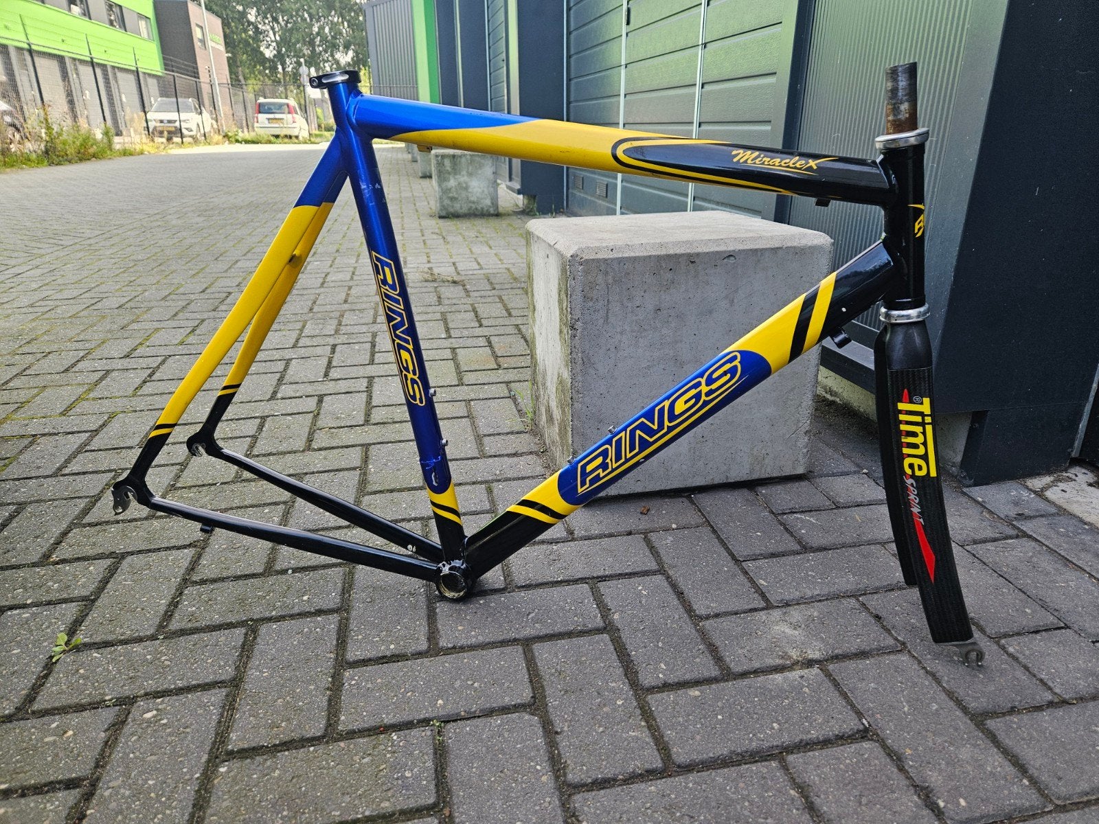 Rings fietsframe 58.5cm met Time voorvork, Frame, Gebruikt, Ophalen of Verzenden, Rings
