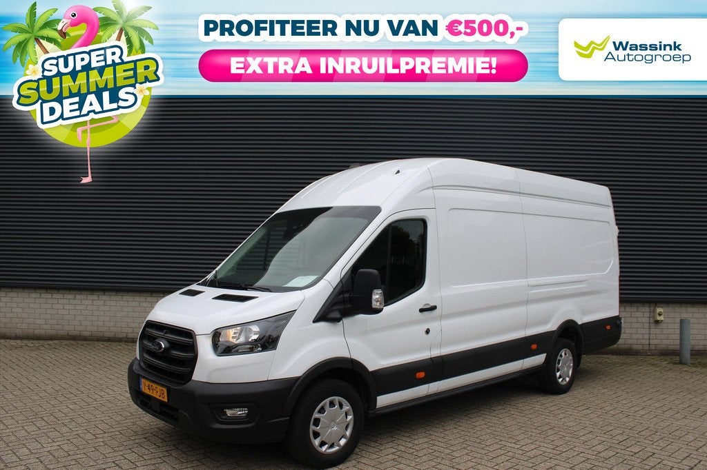 Ford Transit I GB 350 L4H3 TDCi 105pk RWD Trend I SUMMERDEAL, 4 cilinders, 2800 kg, Wit, 2 stoelen