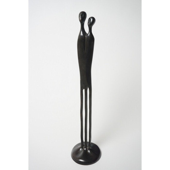 # Bronzen sculptuur twee figuren, Louise Hederström, Ophalen of Verzenden, Brons, Beeld