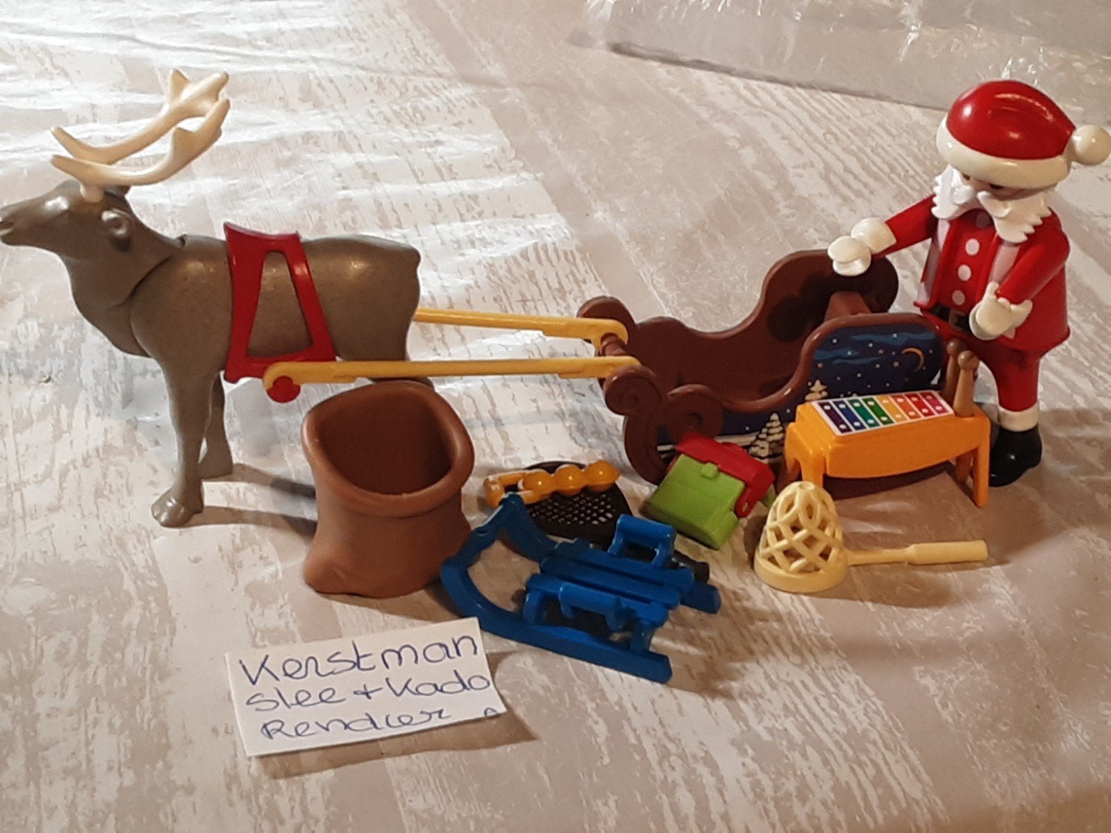 kerstman rendierslee a, Kinderen en Baby's, Complete set, Zo goed als nieuw, Figuren, Family fun