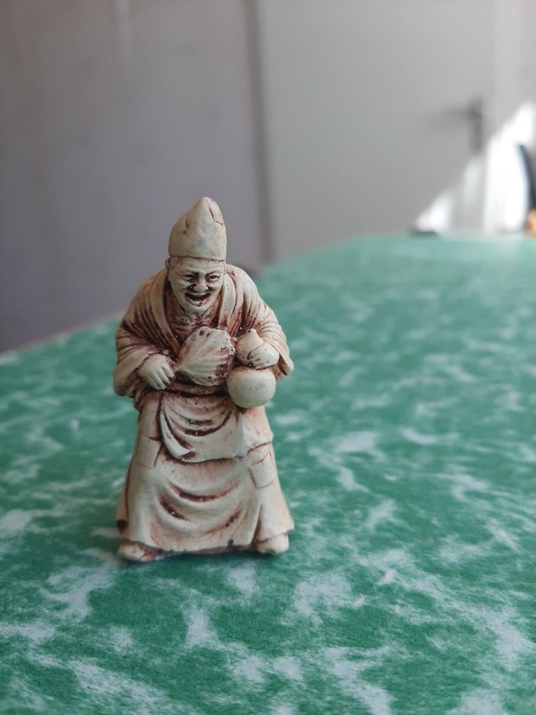 Japans miniatuur beeldje Netsuke de dronken monnik, Ophalen of Verzenden
