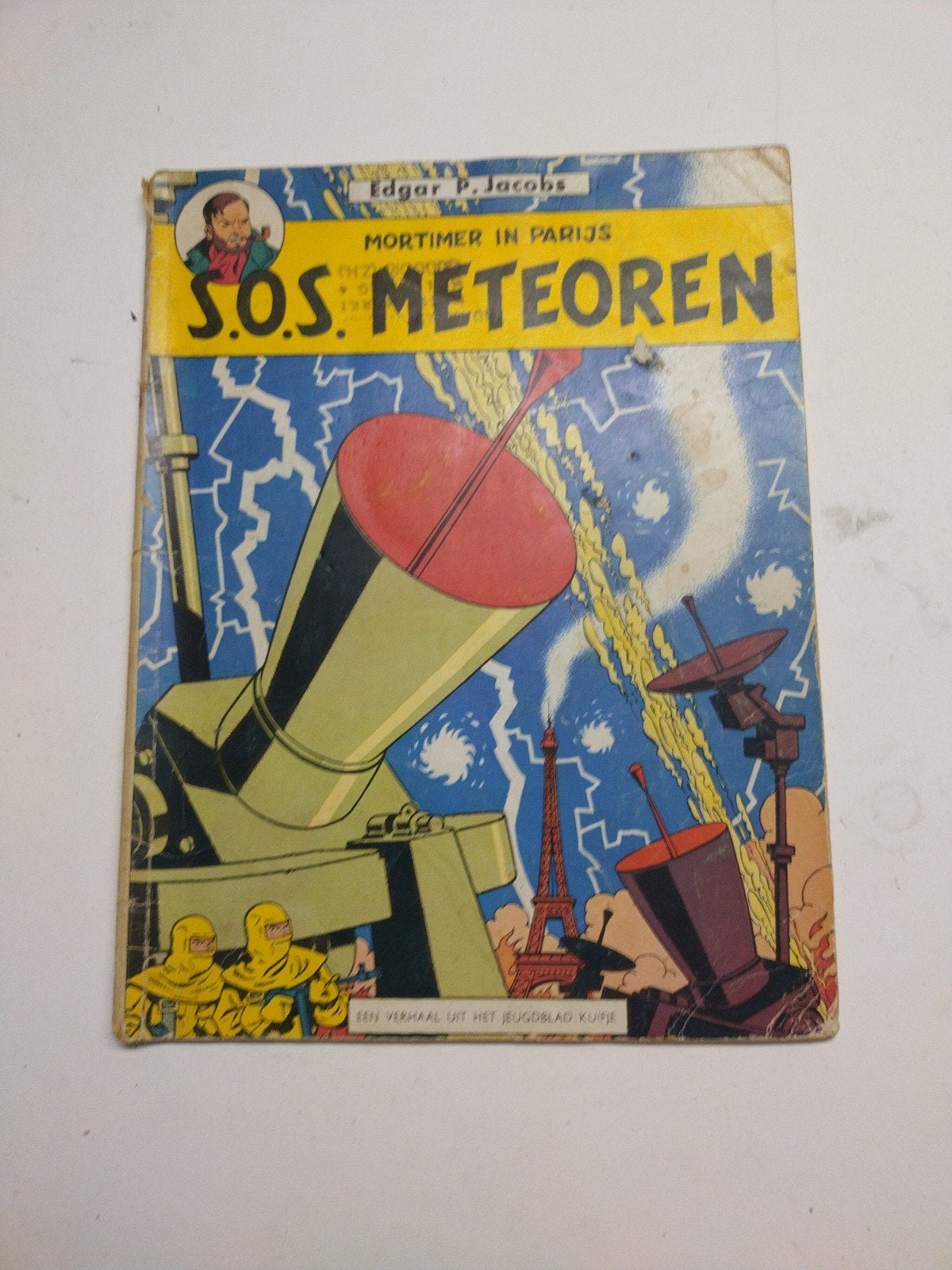SOS Meteoren - Edgar P. Jacobs - Mortimer in Parijs, Eén stripboek, Ophalen of Verzenden, Gelezen, Edgar P. Jacobs