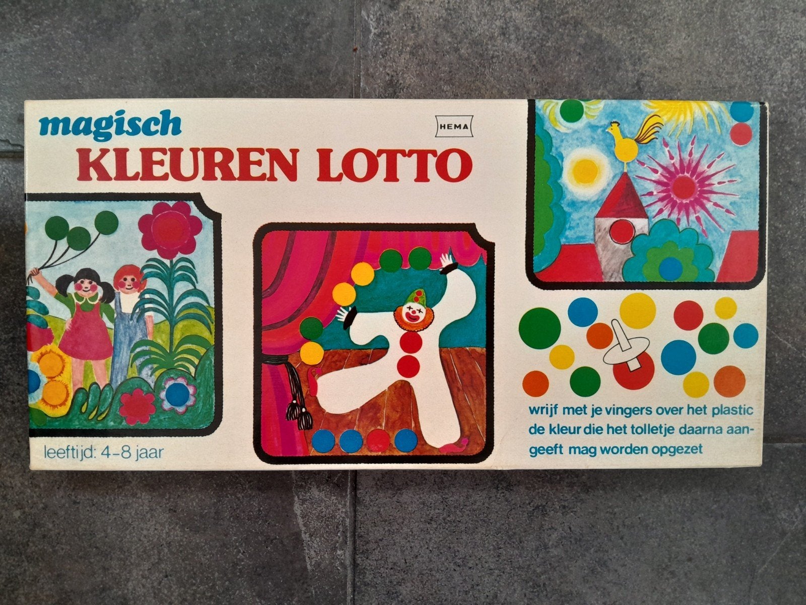 Spel vintage ~ Magische kleuren Lotto, Hobby en Vrije tijd, Gezelschapsspellen | Bordspellen, Ophalen of Verzenden, Zo goed als nieuw