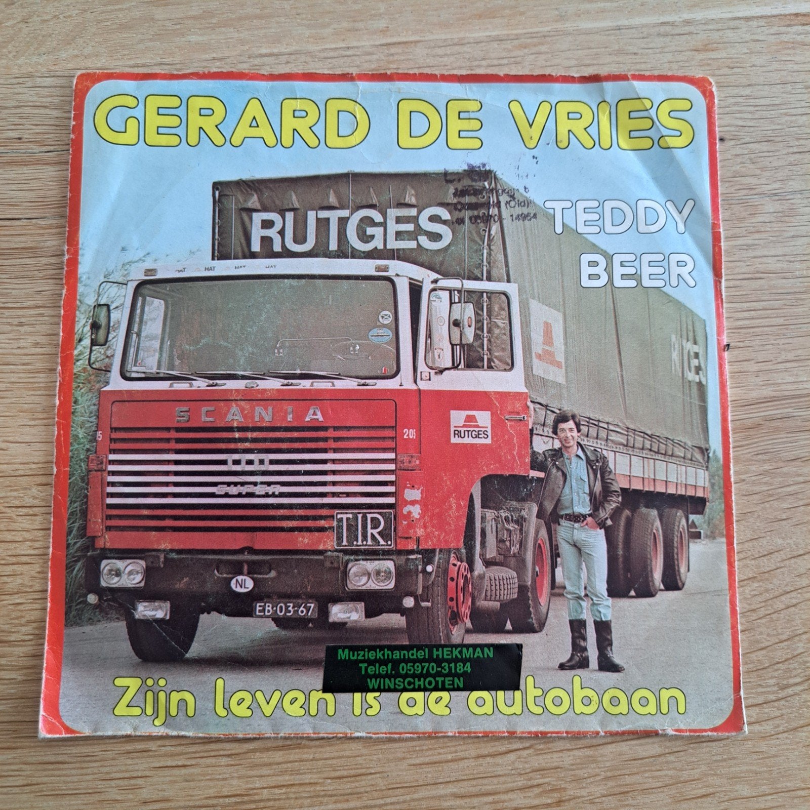 Gerard De Vries - Teddy / Beer (Vinyl Single 1976), Gebruikt, Fotohoes, 7 inch, Ophalen of Verzenden