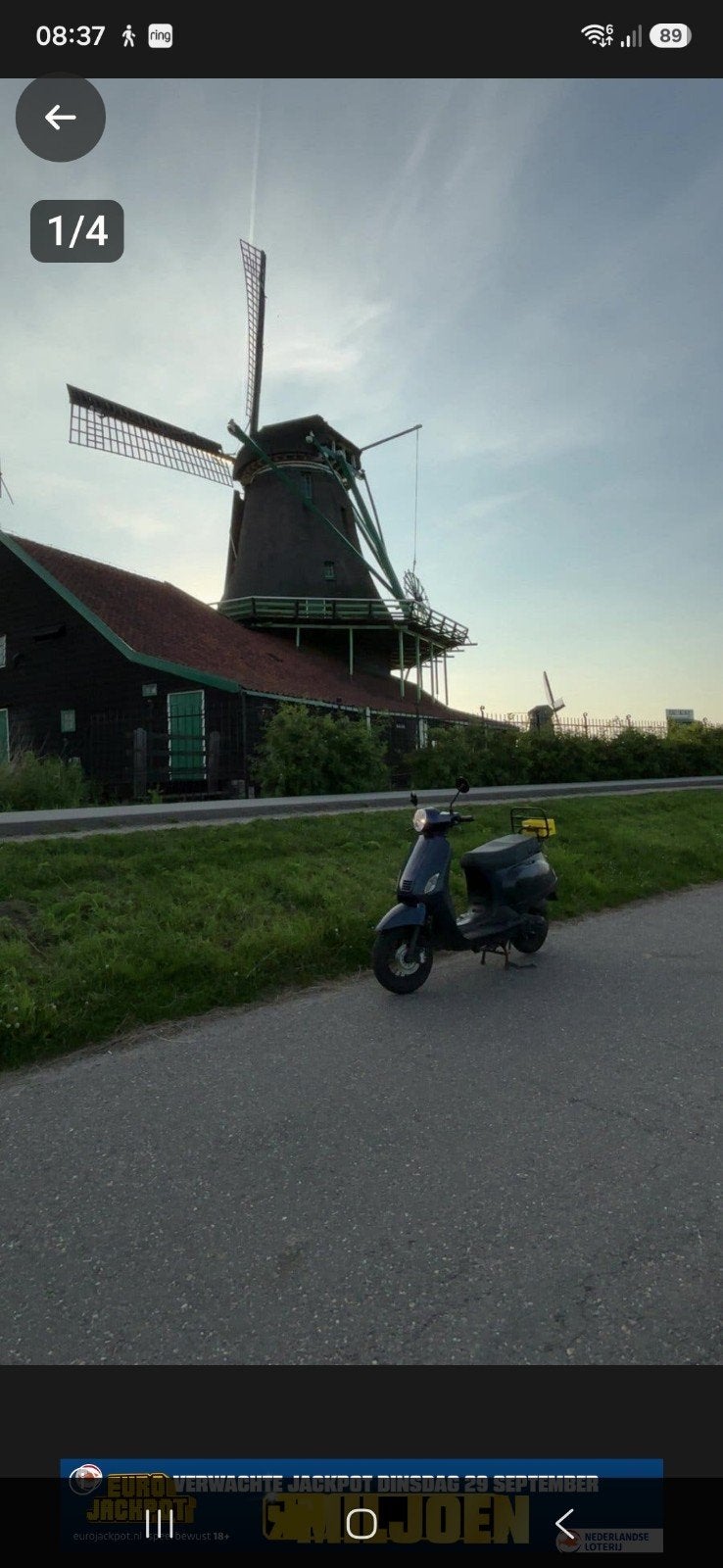 BTC Riva 50cc Scooter - Blauw, 2017, 16312 km, Ophalen, Gebruikt, Benzine, Overige merken