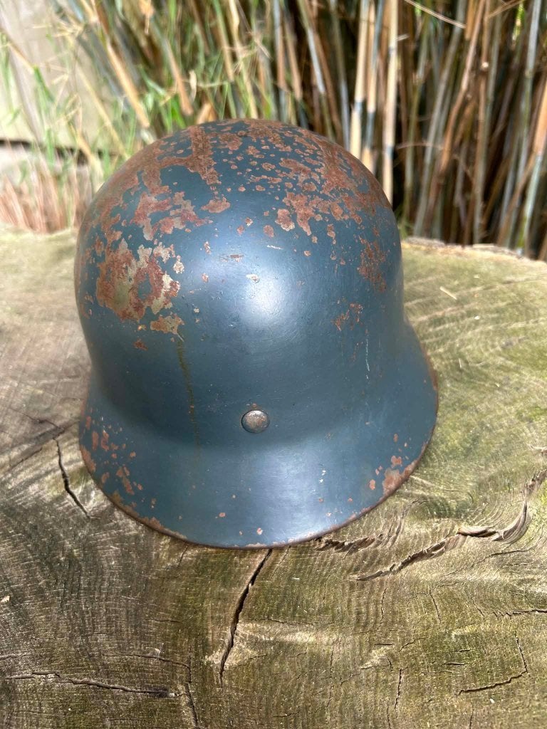 Duitse WO2 helm, Verzamelen, Ophalen of Verzenden, Duitsland, Helm of Baret