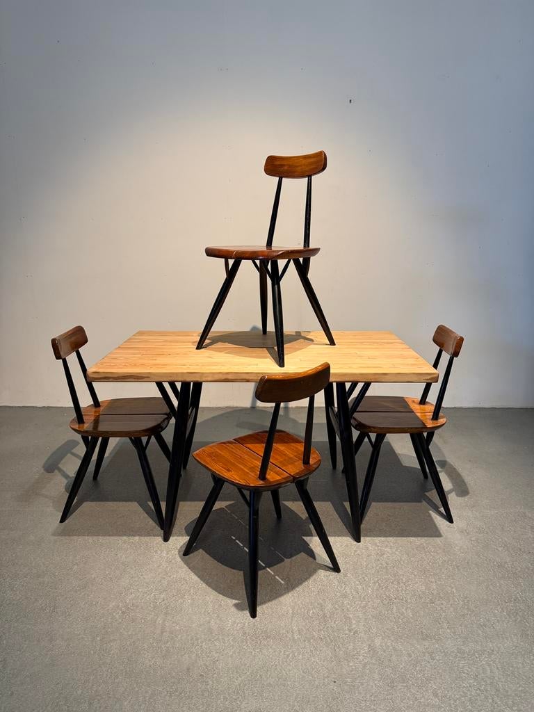 Ilmari Tapiovaara Pirkka tafel met stoelen, Ophalen, Gebruikt, Info@vintagehaarlem.nl, Vintage Haarlem