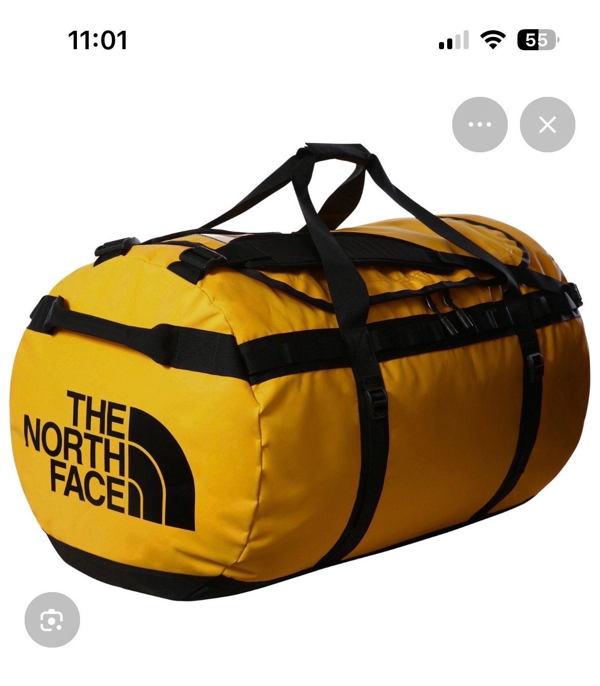 The North Face Base Camp Reistas L - 95L Geel, Wieltjes, 30 cm of meer, Geel, Zo goed als nieuw