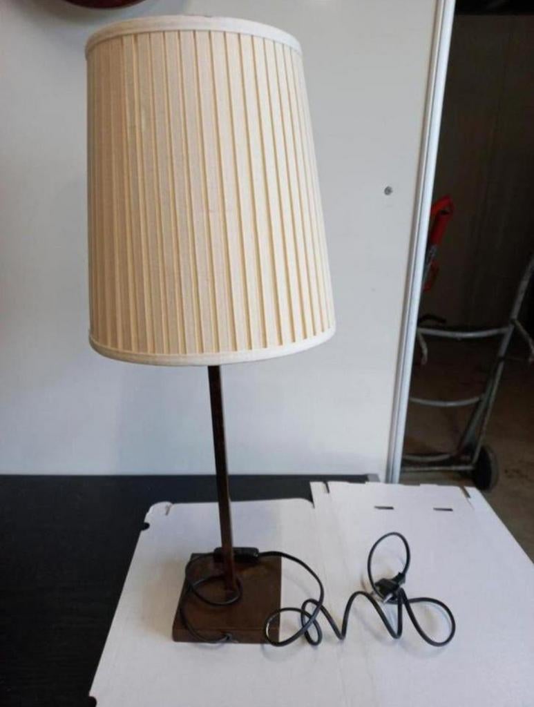 Sfeervolle schemerlamp / tafellamp - 58 cm hoog, Ophalen of Verzenden, Gebruikt, Stof, 50 tot 75 cm