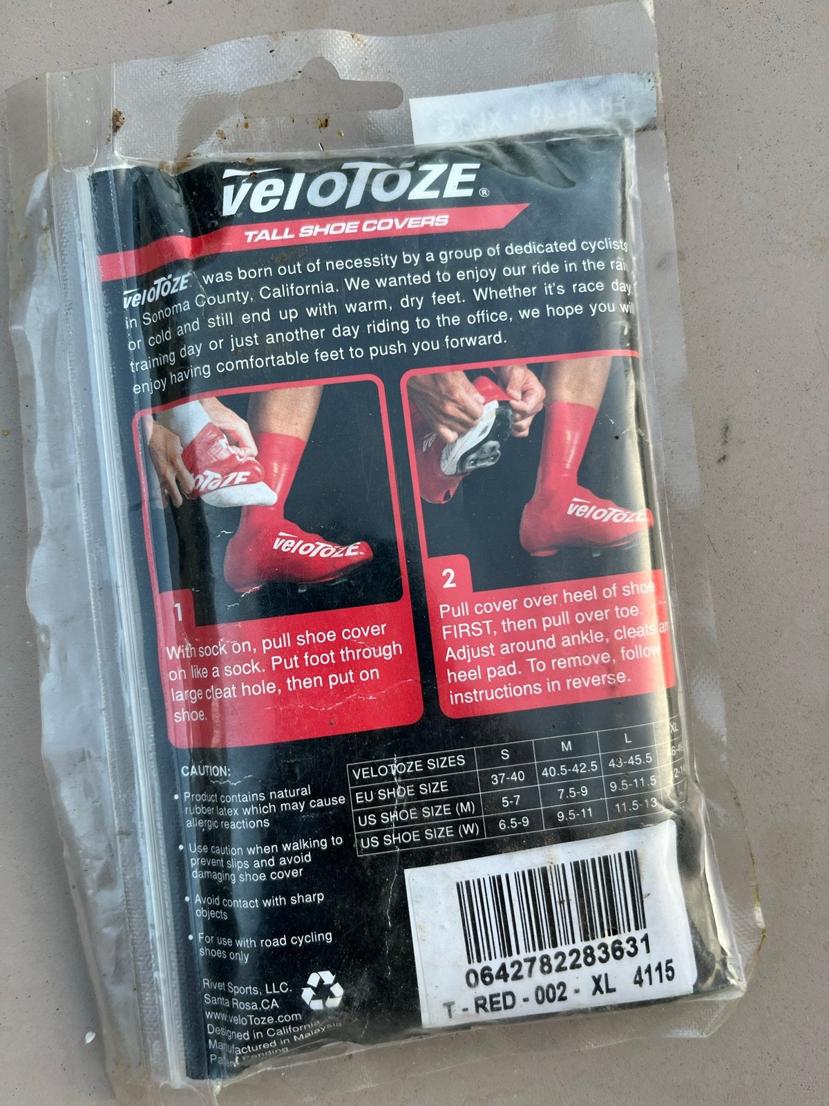 Nieuwe Velotoze Tall Shoe Covers - Rood (Maat XL), Heren, Schoenen, Nieuw, Overige maten