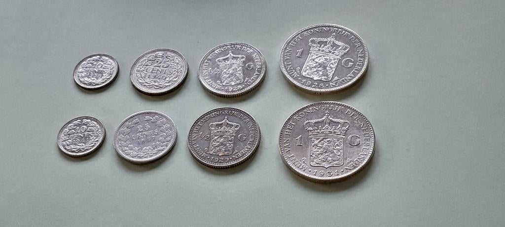 Lotje Wilhelmina zilver, Verzenden, Koningin Wilhelmina, Setje, Zilver