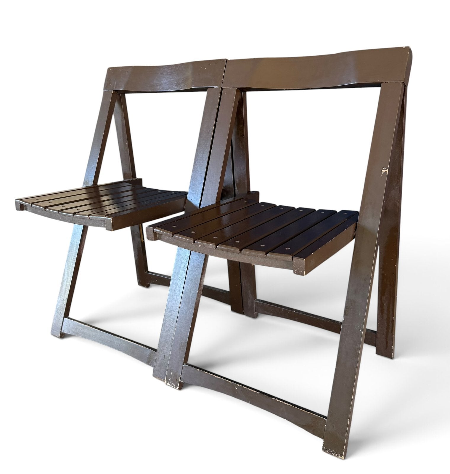 Aldo Jacober Trieste klapstoelen – massief beukenhout, Huis en Inrichting, Stoelen, Ophalen, Zo goed als nieuw, Bruin