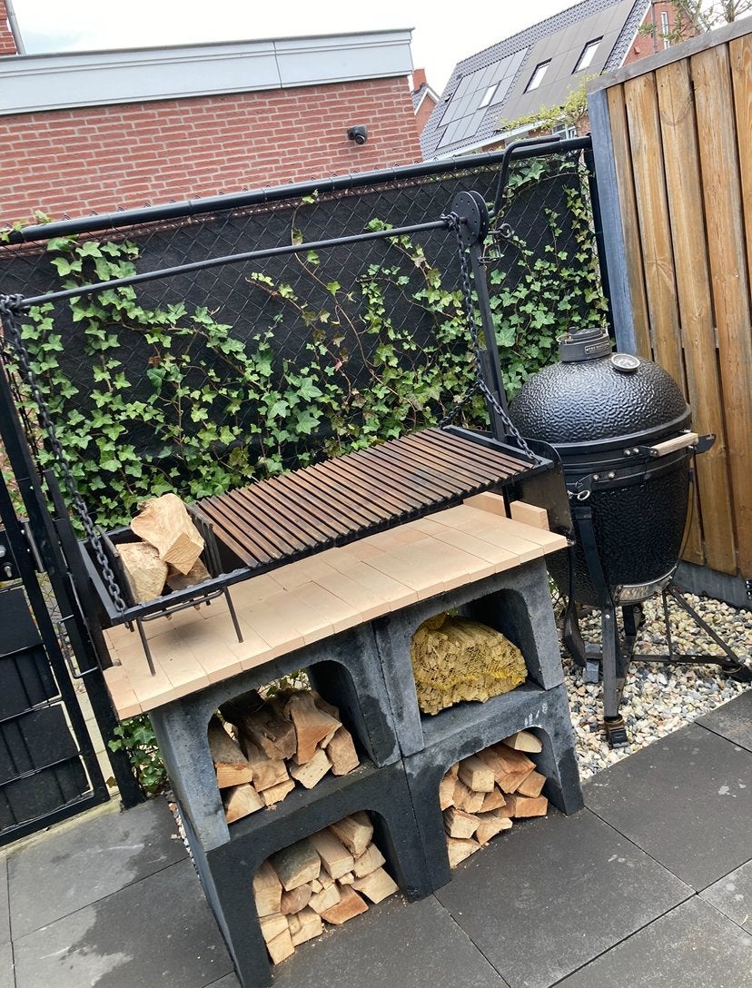 Zelfgemaakte Argentijnse Grill, Ophalen, Gebruikt, Met accessoires