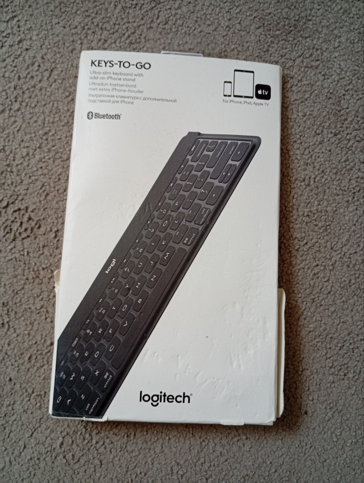 Logitech Keys-To-Go Ultra-slim toetsenbord (nieuwstaat), Computers en Software, Toetsenborden, Oplaadbaar, Logitech, Ophalen of Verzenden
