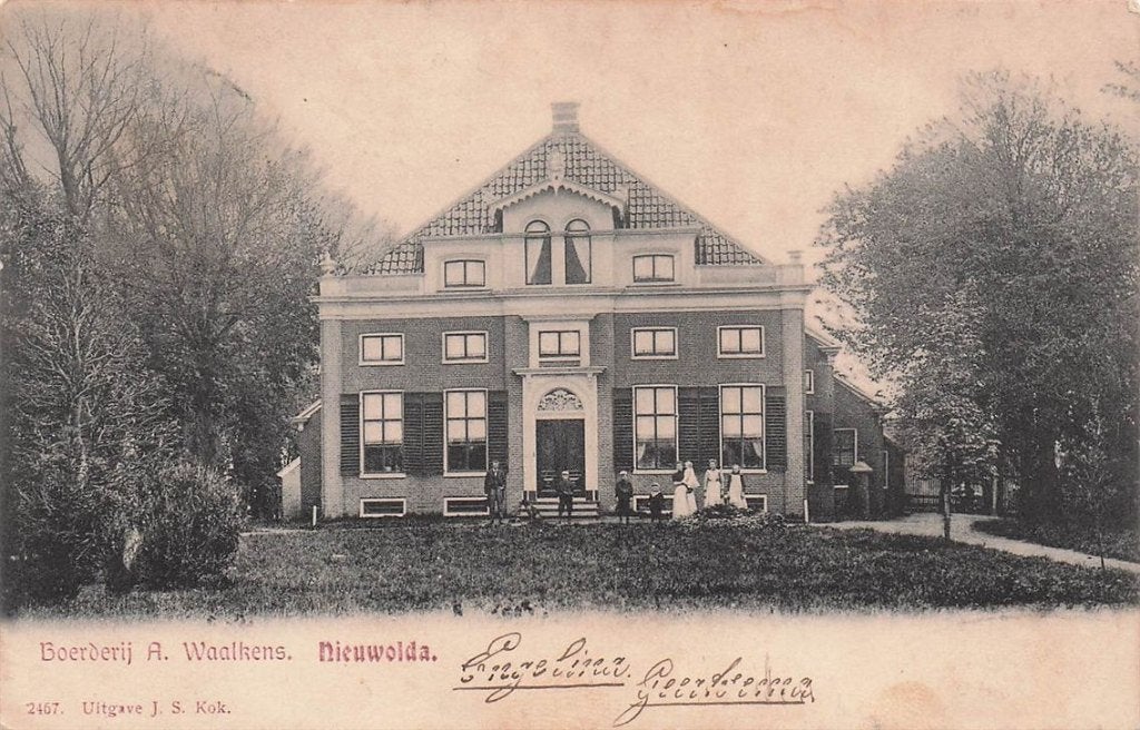 702-103-017 Boerderij A Waalkens Nieuwolda, Verzamelen, Ansichtkaarten | Nederland, Verzenden, Voor 1920, Groningen