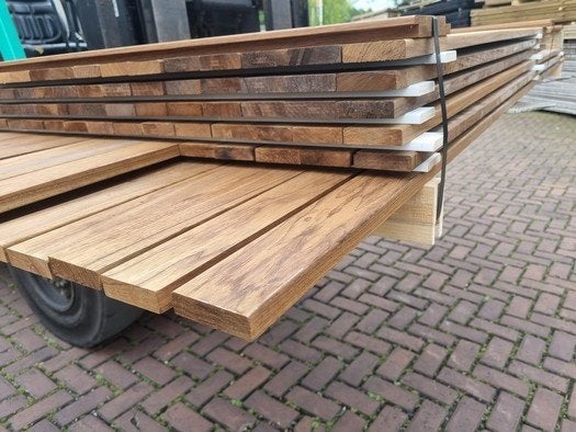 Hardhouten latten geschaafd 1.8x6.8 cm - nr: HP241, Tuin en Terras, Palen, Balken en Planken, Ophalen, Planken, Nieuw, Hardhout