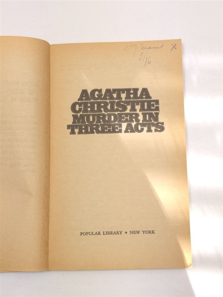 Murder in Three Acts — Agatha Christie, Poirot Vintage 1961, Ophalen of Verzenden, Gelezen