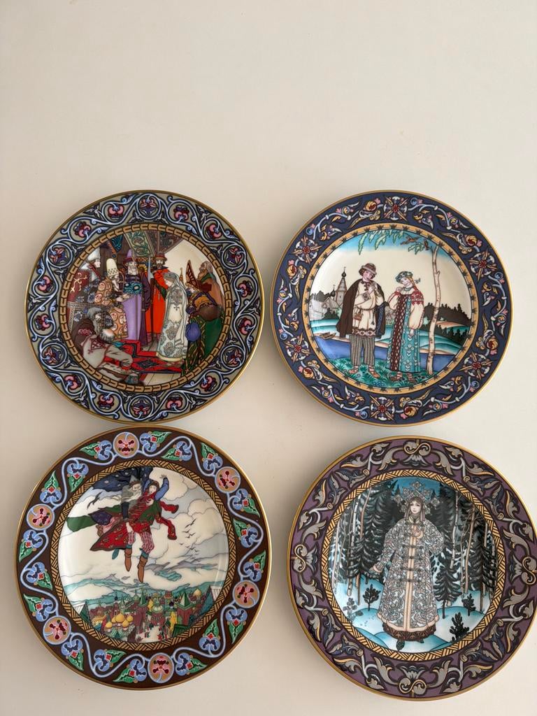 Vier Villeroy & Boch wandborden, The Russian Fairy Tales, Ophalen of Verzenden