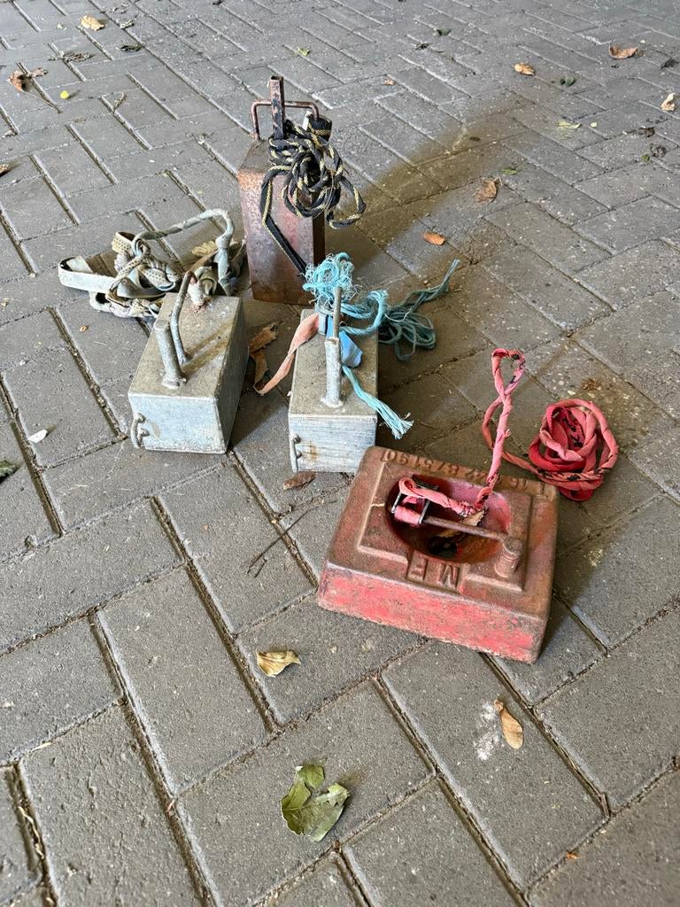 6x Parasolvoet Gewichten 15-25 kg, Ophalen, Gebruikt, Parasolvoet