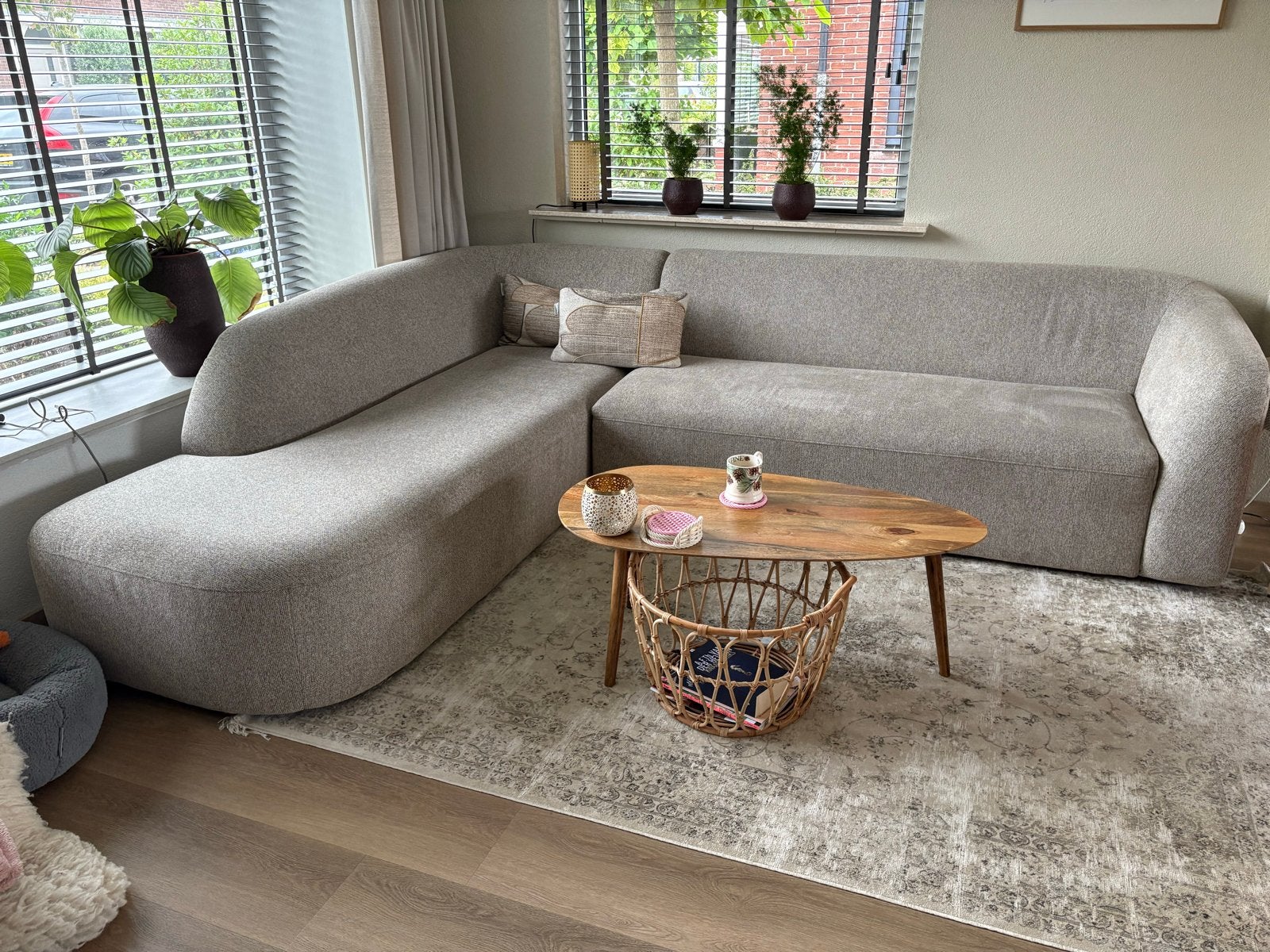 Hoekbank Sloping Woood - 274x225, Ophalen, 250 tot 300 cm, Hoekbank, 75 tot 100 cm