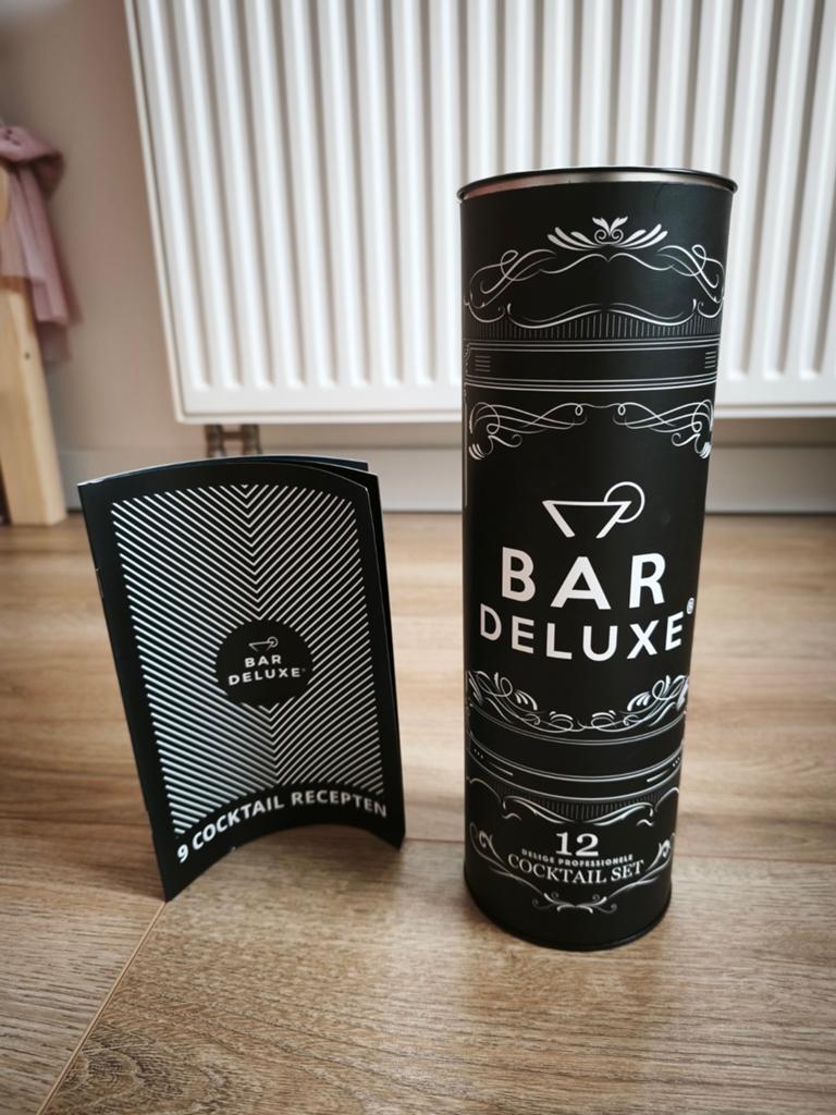 Bar Deluxe Cocktail Set - 12-delig met recepten, Ophalen, Overige typen, Nieuw, Zwart