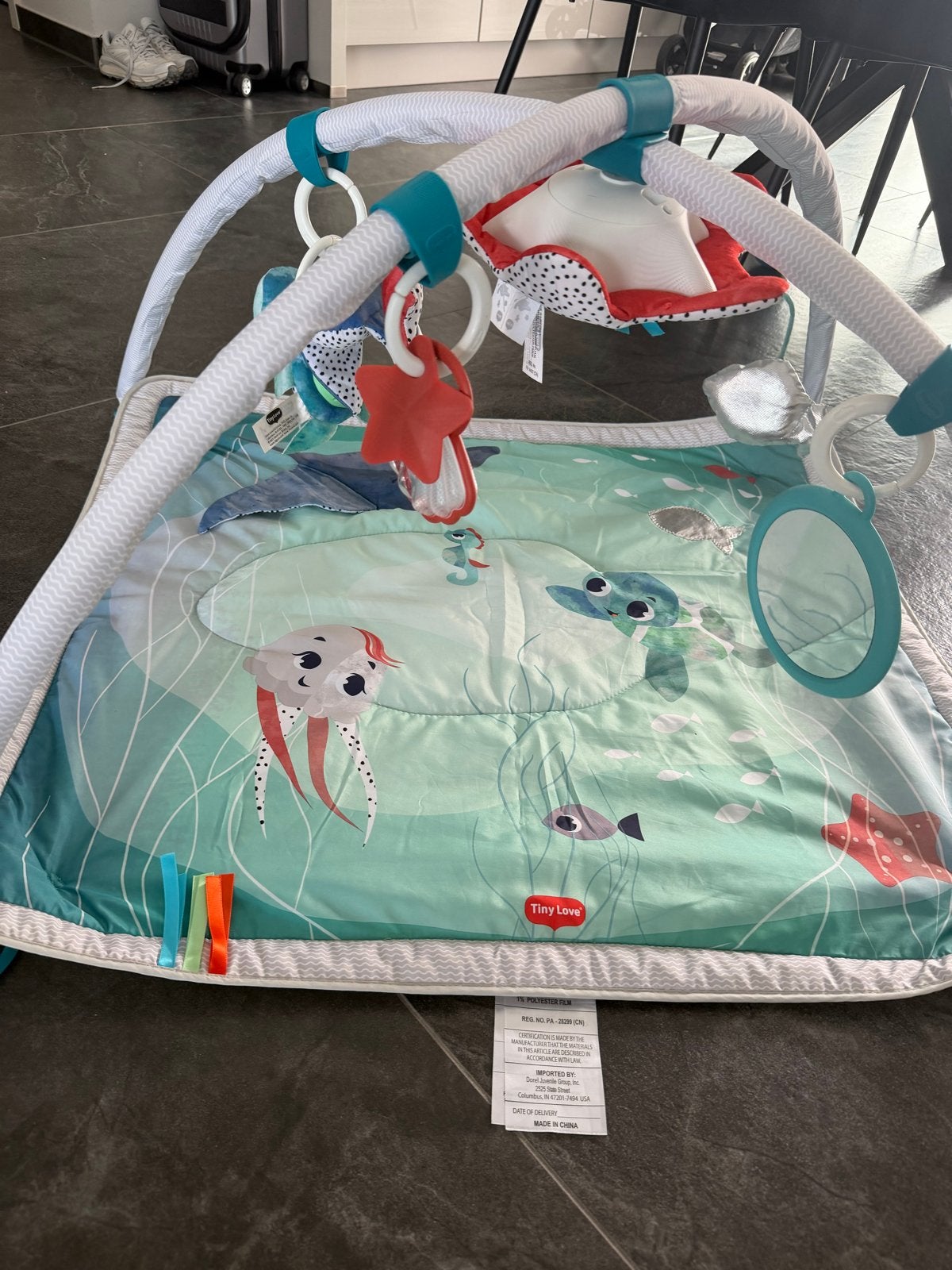 Tiny Love Treasure the Ocean 2-in-1 Muzikale Mobile Gymini, Ophalen, Zo goed als nieuw, Babygym, Met geluid