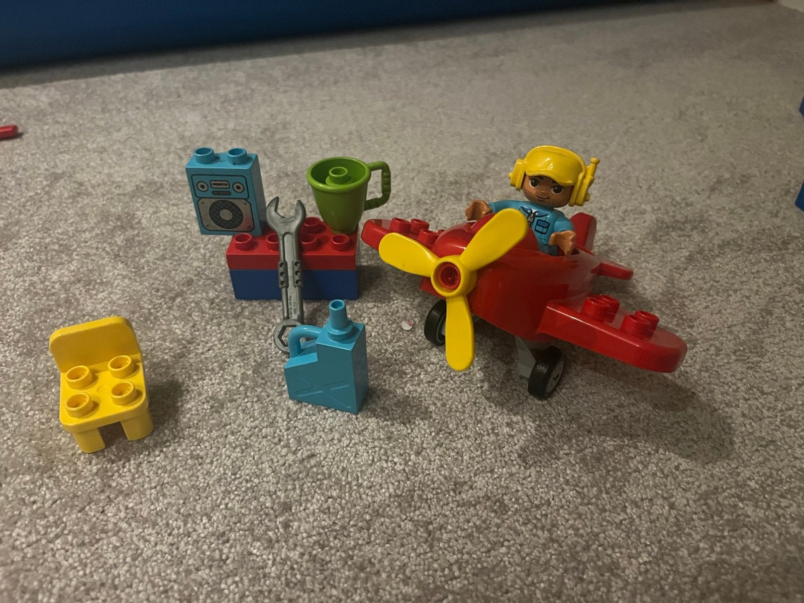 LEGO Duplo Vliegtuig met Piloot en Accessoires, Ophalen of Verzenden, Gebruikt, Overige merken