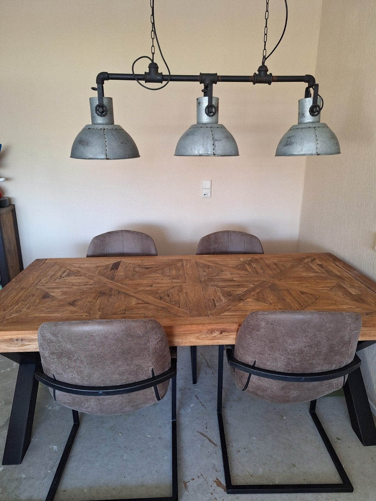 industriele hanglamp, Huis en Inrichting, Lampen | Hanglampen, Ophalen, Metaal, Industrieel
